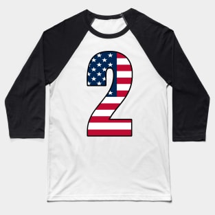 Number 2 Star Spangled Banner Baseball T-Shirt